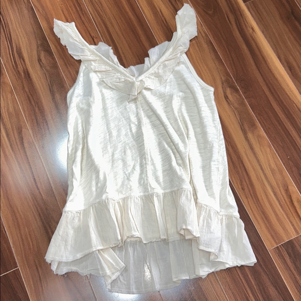 XS American Eagle ruffle top